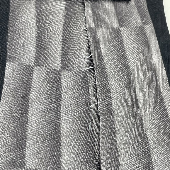 Giorgio Cosani Tie Handmade Italy Silk Black Gray Blue VTG 4x61" Floral Classic - Picture 7 of 9